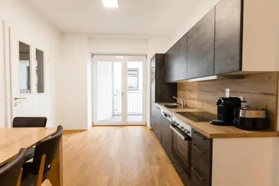 Küche/Küchenzeile in der Unterkunft Nadland Apartment Wehlistrasse