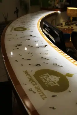 Ein Zertifikat, Auszeichnung, Logo oder anderes Dokument, das in der Unterkunft Hotel Freizeittempel ausgestellt ist