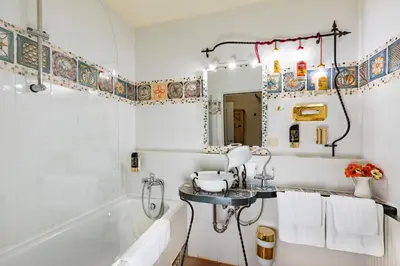 Ein Badezimmer in der Unterkunft Hotel Freizeittempel