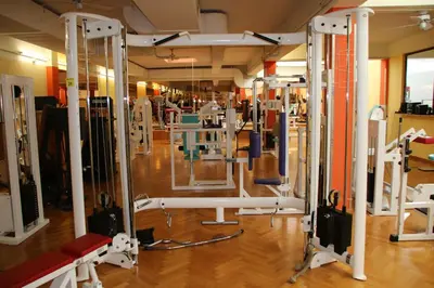 Das Fitnesscenter und/oder die Fitnesseinrichtungen in der Unterkunft Hotel Freizeittempel