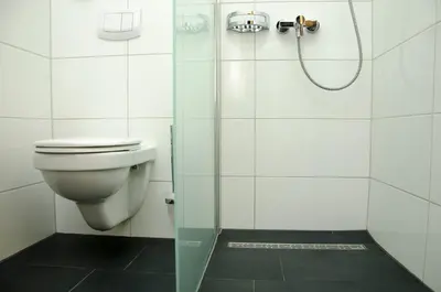 Ein Badezimmer in der Unterkunft Gästehaus Schmidt