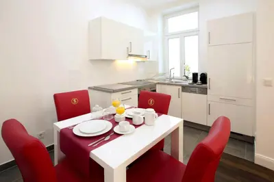 Küche/Küchenzeile in der Unterkunft Steiner Residences Vienna Augarten