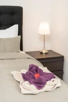 Ein Bett oder Betten in einem Zimmer der Unterkunft Chillout Lounge Satzberg