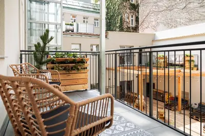 Ein Balkon oder eine Terrasse in der Unterkunft Urban Jungle Apartments