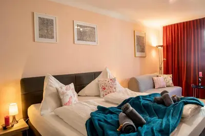 Ein Bett oder Betten in einem Zimmer der Unterkunft Viennaflats - Apartment Prater