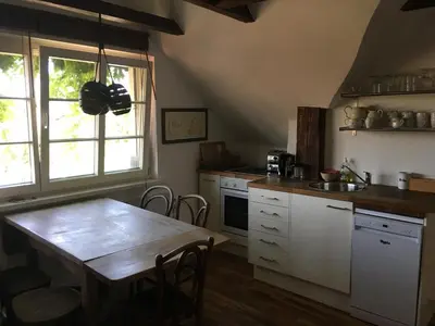 Küche/Küchenzeile in der Unterkunft Alte Donau