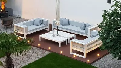 Ein Sitzbereich in der Unterkunft Seesuiten Mörbisch