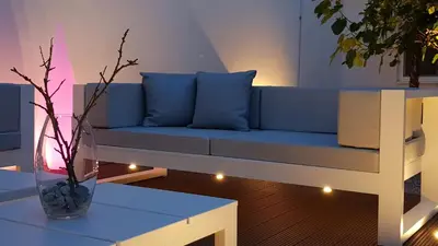 Ein Sitzbereich in der Unterkunft Seesuiten Mörbisch