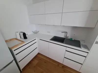 Küche/Küchenzeile in der Unterkunft Seesuiten Mörbisch