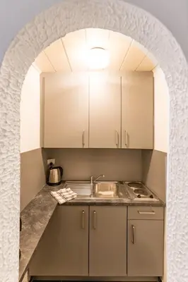 Küche/Küchenzeile in der Unterkunft Appartmenthaus Josefikeller