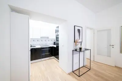 Küche/Küchenzeile in der Unterkunft Beautiful apartment in Vienna's heart 1b