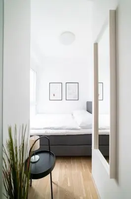 Ein Bett oder Betten in einem Zimmer der Unterkunft Beautiful apartment in Vienna's heart 1b