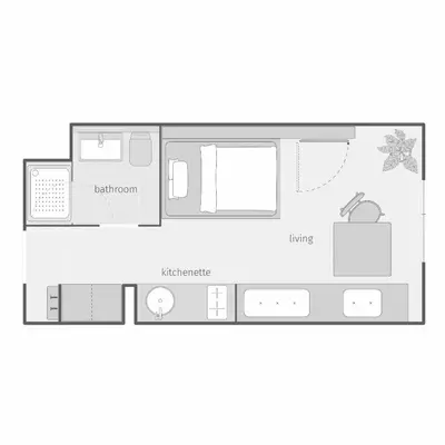 Grundriss der Unterkunft smartments Wien Hauptbahnhof - Serviced Apartments