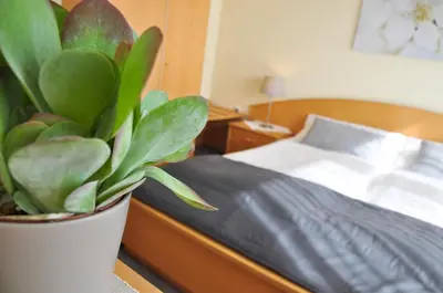 Ein Bett oder Betten in einem Zimmer der Unterkunft Gästehaus Hofer