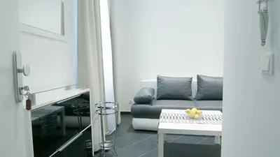 Ein Sitzbereich in der Unterkunft Lotus Apartment Vienna