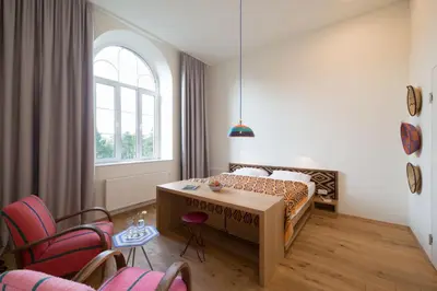 Ein Sitzbereich in der Unterkunft Gabrium