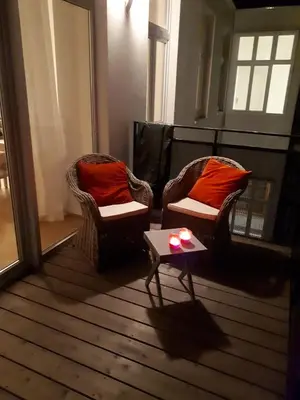 Ein Sitzbereich in der Unterkunft Traumhafte Wohnung Wiener Altbau - zentral-