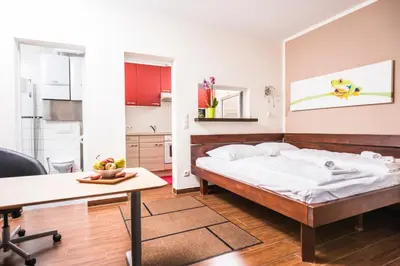 Küche/Küchenzeile in der Unterkunft AJO Apartments - Alte Donau Waterfront - Self-Check-in