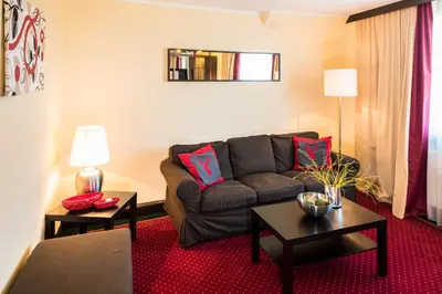 Ein Sitzbereich in der Unterkunft Hotel Karl-Wirt