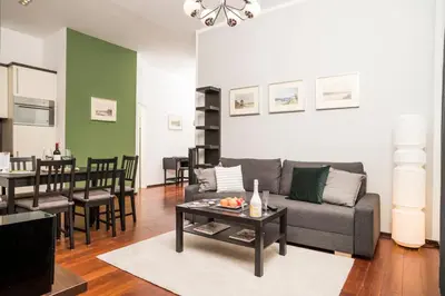 Ein Sitzbereich in der Unterkunft Stephansdom Premium Apartments