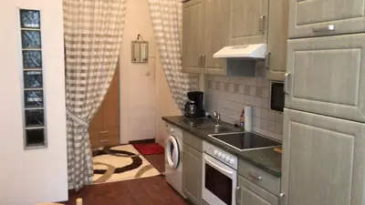 Küche/Küchenzeile in der Unterkunft 88m² großes Apartment im 1. Stock
