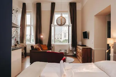 Ein Bett oder Betten in einem Zimmer der Unterkunft KH Apartments Universitaet