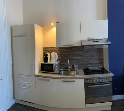 Küche/Küchenzeile in der Unterkunft KH Apartments Universitaet