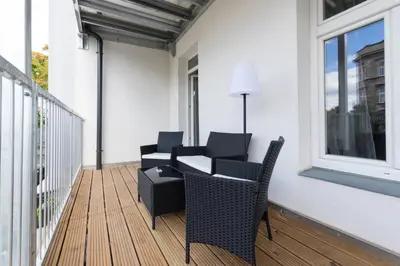 Ein Sitzbereich in der Unterkunft Spacious Apartment in Center with Terrace