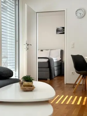 Ein Sitzbereich in der Unterkunft 4 Beds and More Vienna Apartments - Contactless check-in
