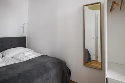 Ein Bett oder Betten in einem Zimmer der Unterkunft easy-flat Pilgramgasse - Apartments near Metro