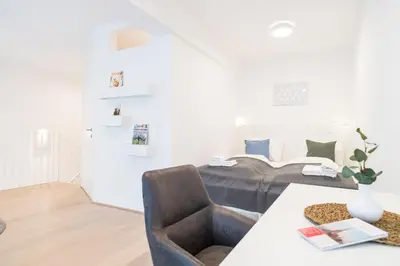 Ein Sitzbereich in der Unterkunft Luxury Suites Liechtenstein