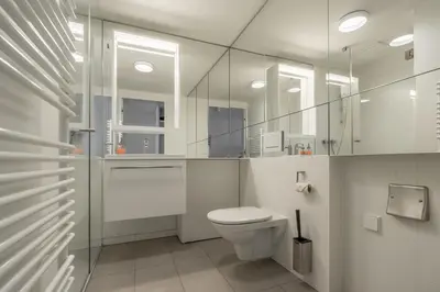 Ein Badezimmer in der Unterkunft easy-flat Grüner Prater - Balcony Apartments near Metro