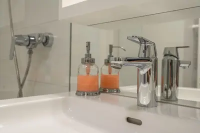 Ein Badezimmer in der Unterkunft easy-flat Grüner Prater - Balcony Apartments near Metro