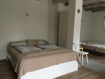 Ein Bett oder Betten in einem Zimmer der Unterkunft Am Ziegenhof
