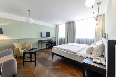 Ein Bett oder Betten in einem Zimmer der Unterkunft Hotel Caroline