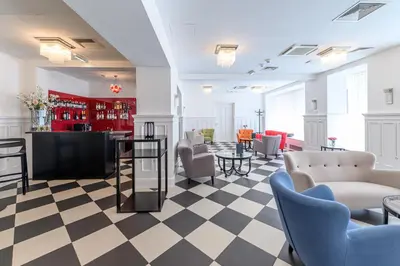 Lounge oder Bar in der Unterkunft Hotel Caroline