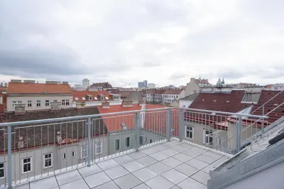 Ein Balkon oder eine Terrasse in der Unterkunft Vienna City Apartments 1100 Vienna
