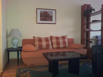 Ein Sitzbereich in der Unterkunft Apartment City-Center II