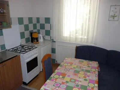 Küche/Küchenzeile in der Unterkunft Ferienwohnung Marie