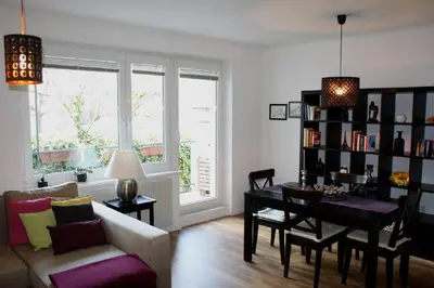 Ein Sitzbereich in der Unterkunft Casa Vienna
