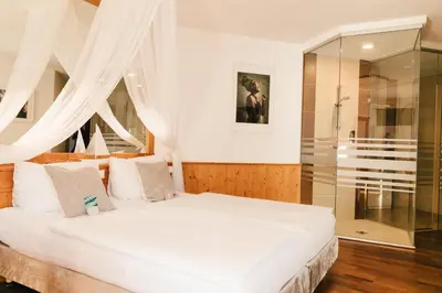 Ein Bett oder Betten in einem Zimmer der Unterkunft Das Stadthaus