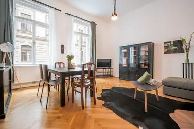 Ein Sitzbereich in der Unterkunft GRAND SOHO II Apartment Vienna