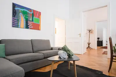 Ein Sitzbereich in der Unterkunft GRAND SOHO II Apartment Vienna