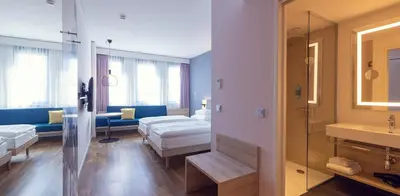 Ein Badezimmer in der Unterkunft roomz hotel & conference center vienna prater