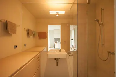 Ein Badezimmer in der Unterkunft Bungalow Brigitte