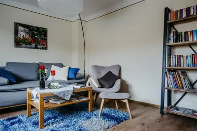 Ein Sitzbereich in der Unterkunft Ferienwohnung Morgensonne