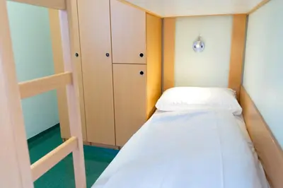 Ein Bett oder Betten in einem Zimmer der Unterkunft Jugendgästehaus Brigittenau &Brigittenau Youth Palace