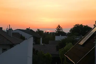 Blick auf den Sonnenuntergang/Sonnenaufgang von des Hotels aus oder aus der Nähe