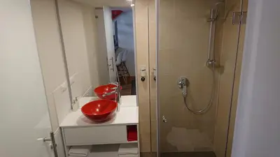 Ein Badezimmer in der Unterkunft Maison am Liesingbach