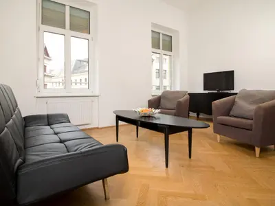 Ein Sitzbereich in der Unterkunft Central Vienna-Living